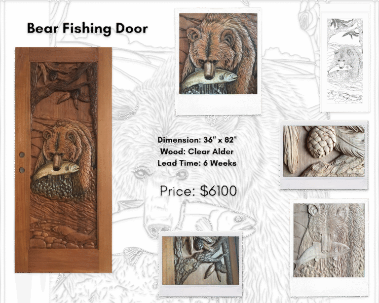 Bear Fishing Door