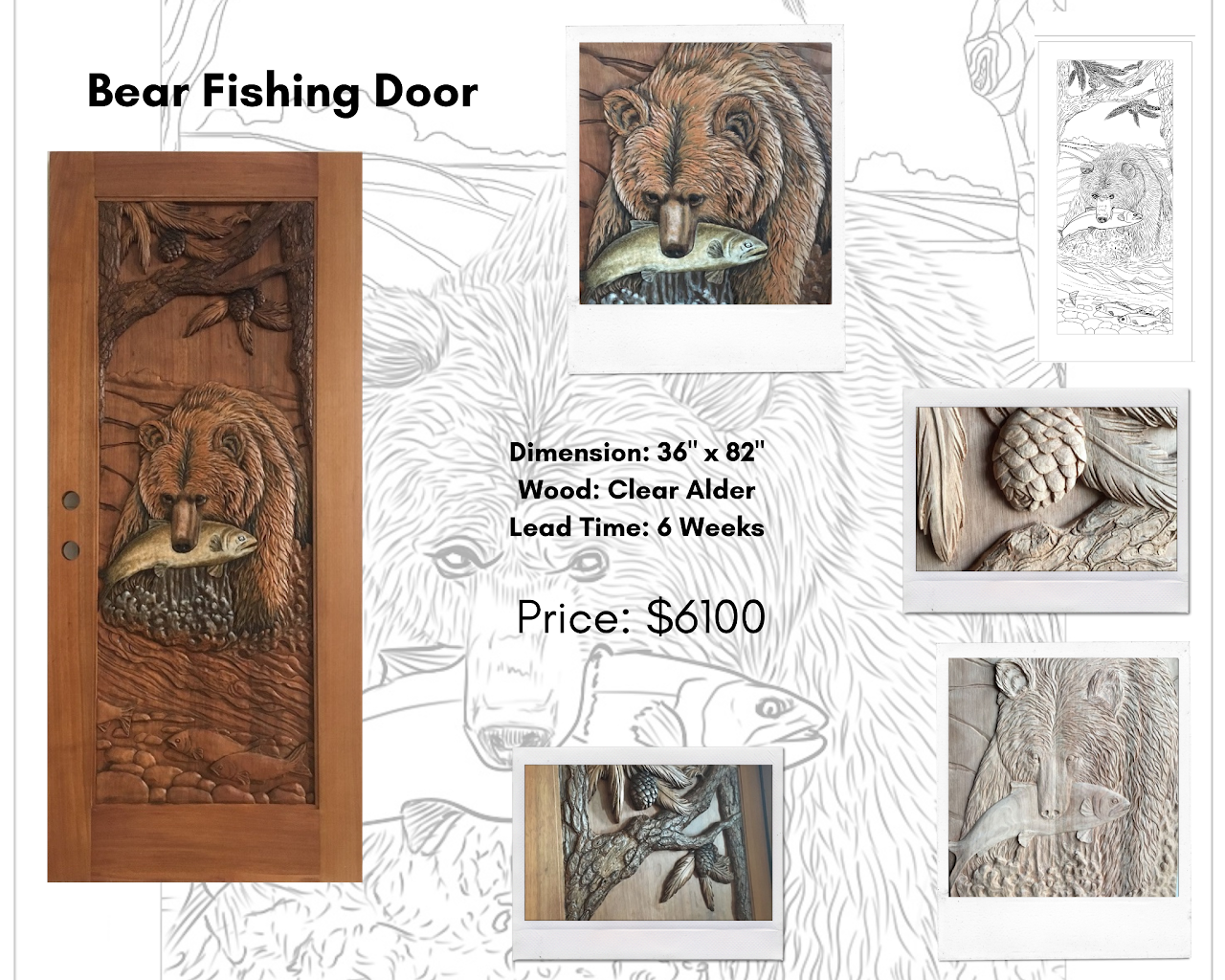 Bear Fishing Door