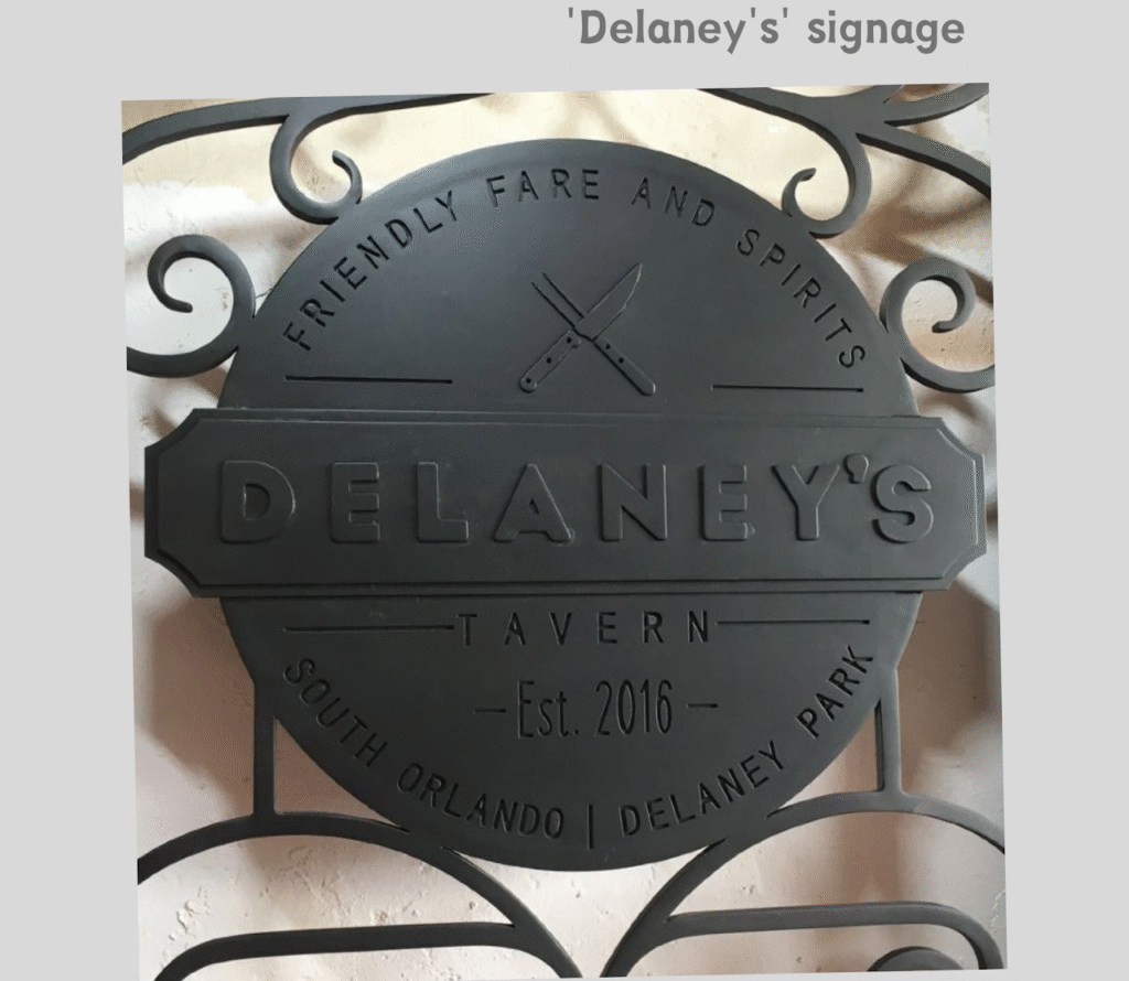 'Delaney's' signage