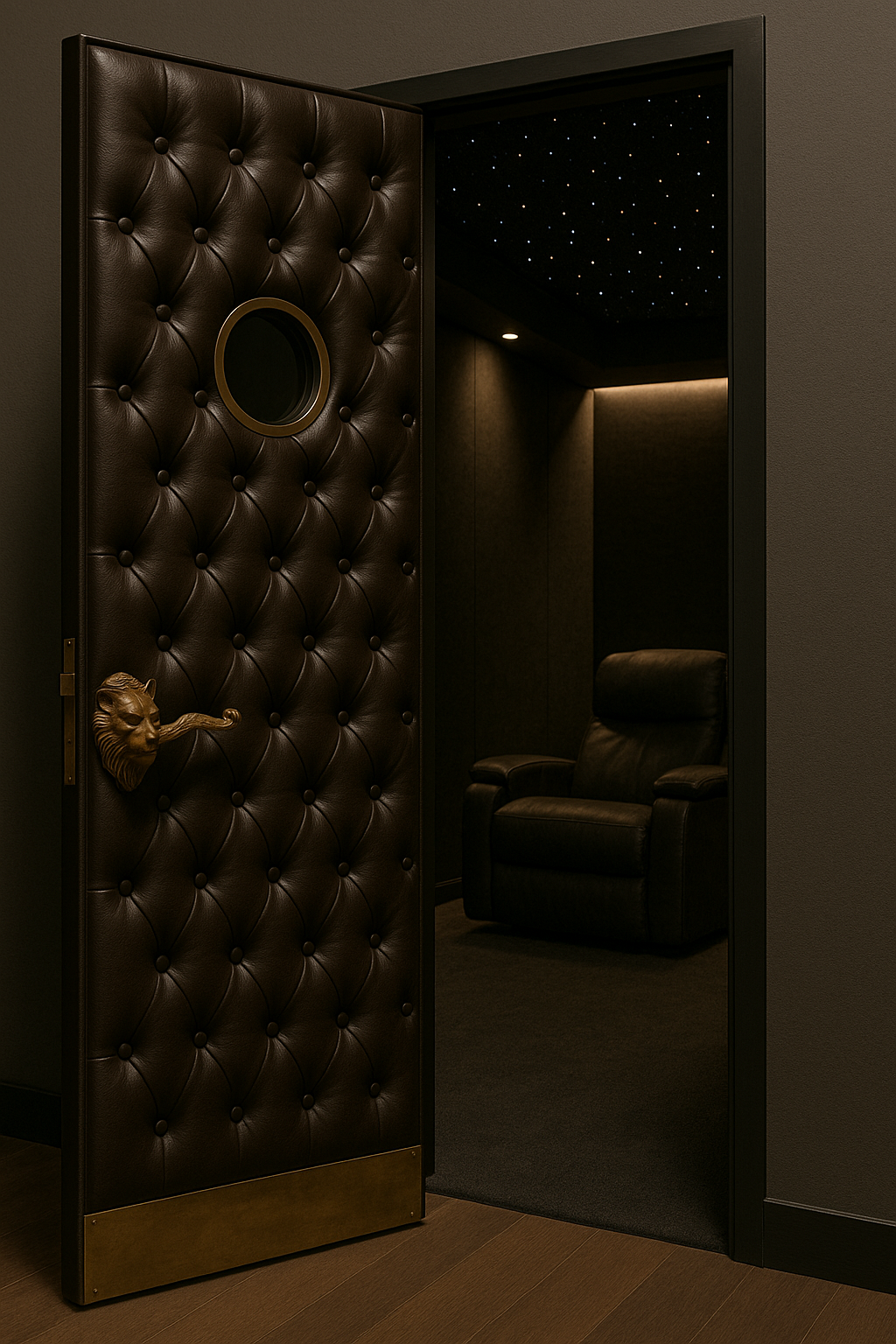 Jennifer Theater Door AI powered Black Vinyl