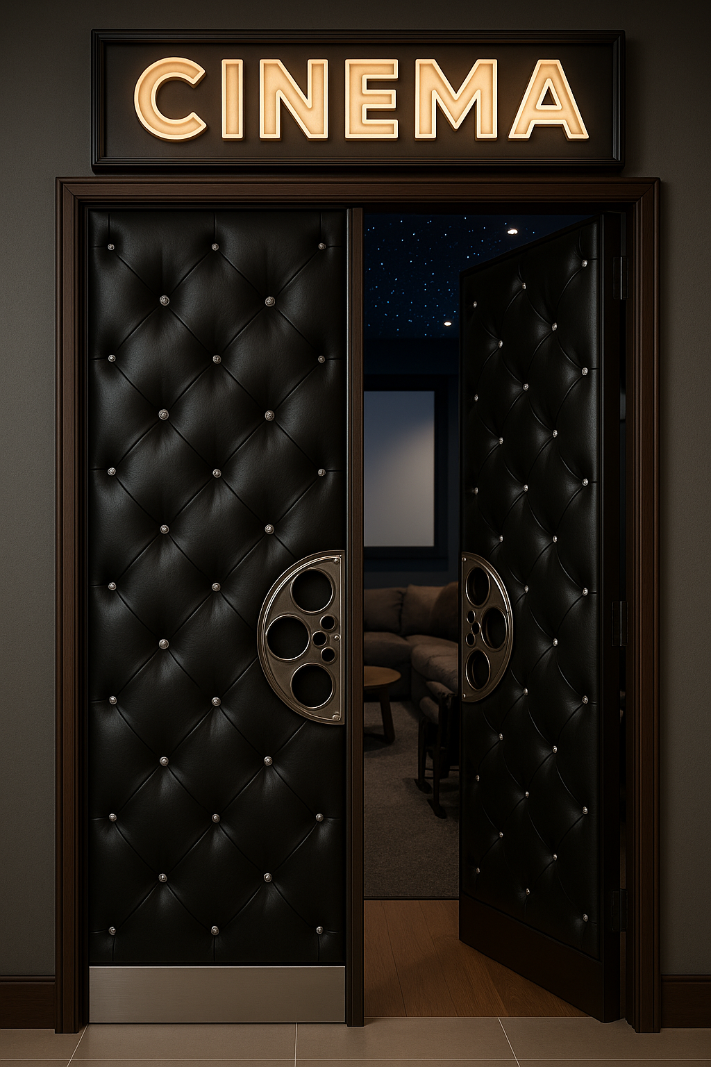 Roman Home theater door ai powered