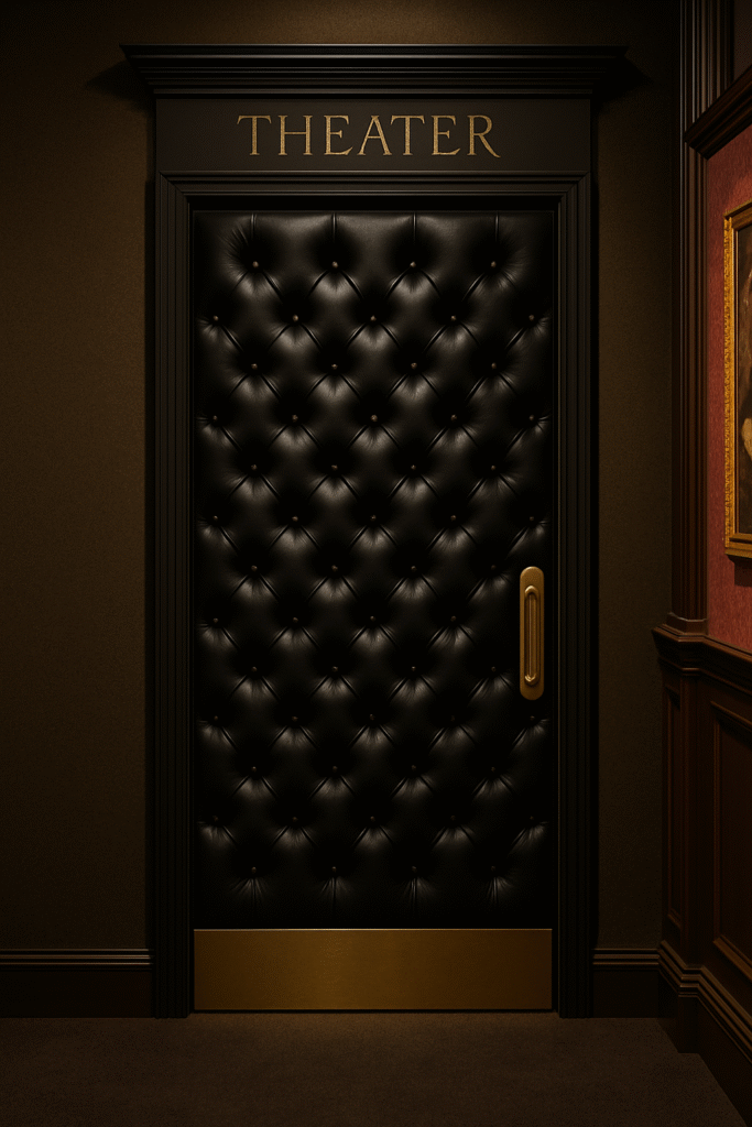 Steven Theater Door-Black Vinyl AI Powered