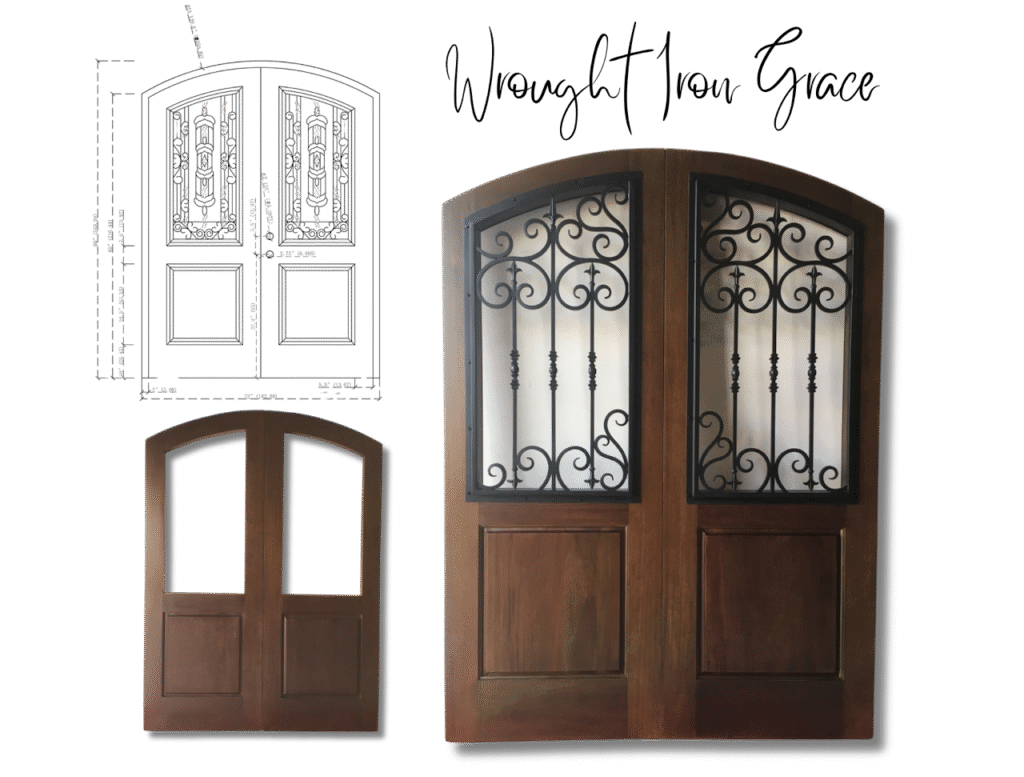 Wrought Iron Grace Door CROWNCUSTOMDOORS