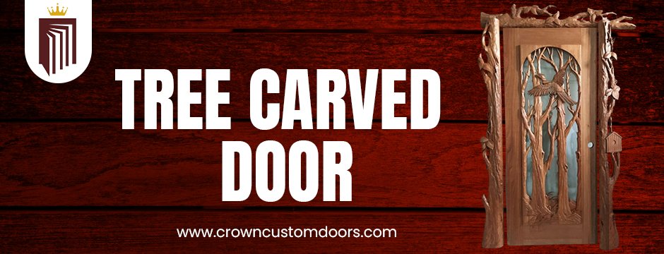 Tree carved door