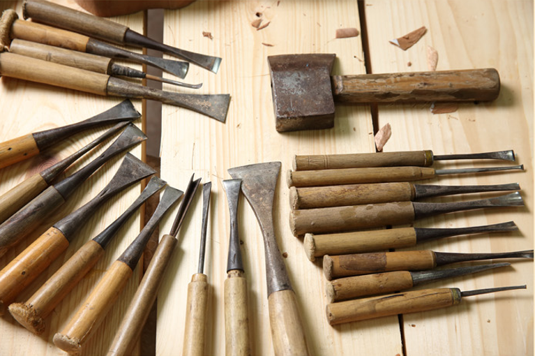 Carving Chisels and A Hammer