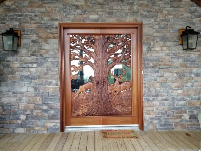 Deer Under Tree Door