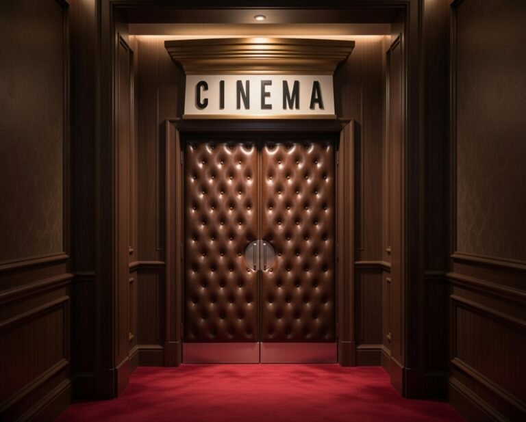 Randy's Home Theater Door Brown Vinyl Tacked For A Home Cinema-2