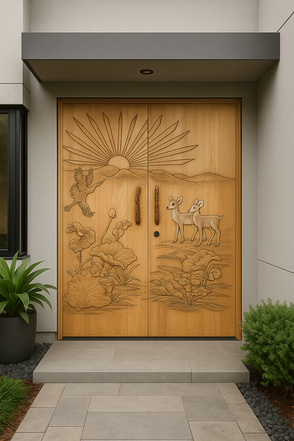 Lotus Doors For A Contemporary House
