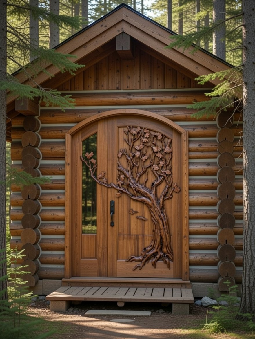 Whisper of Autumn Door For A Mountain House