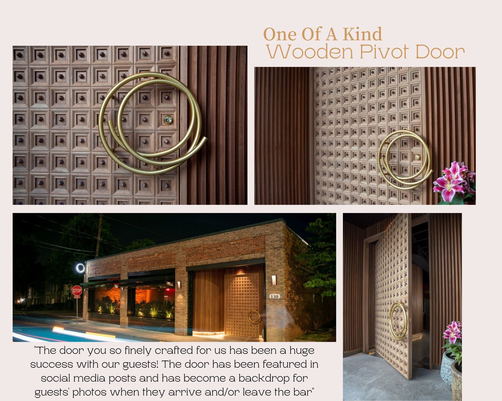 Orosoko Bar Wooden Pivot Door