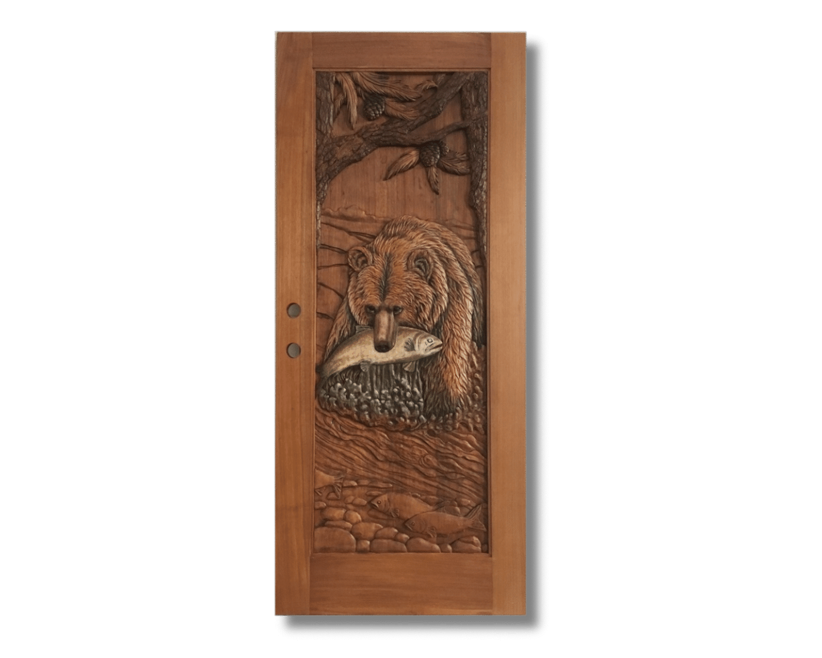 BEAR FISHING DOOR-CROWNCUSTOMDOORS
