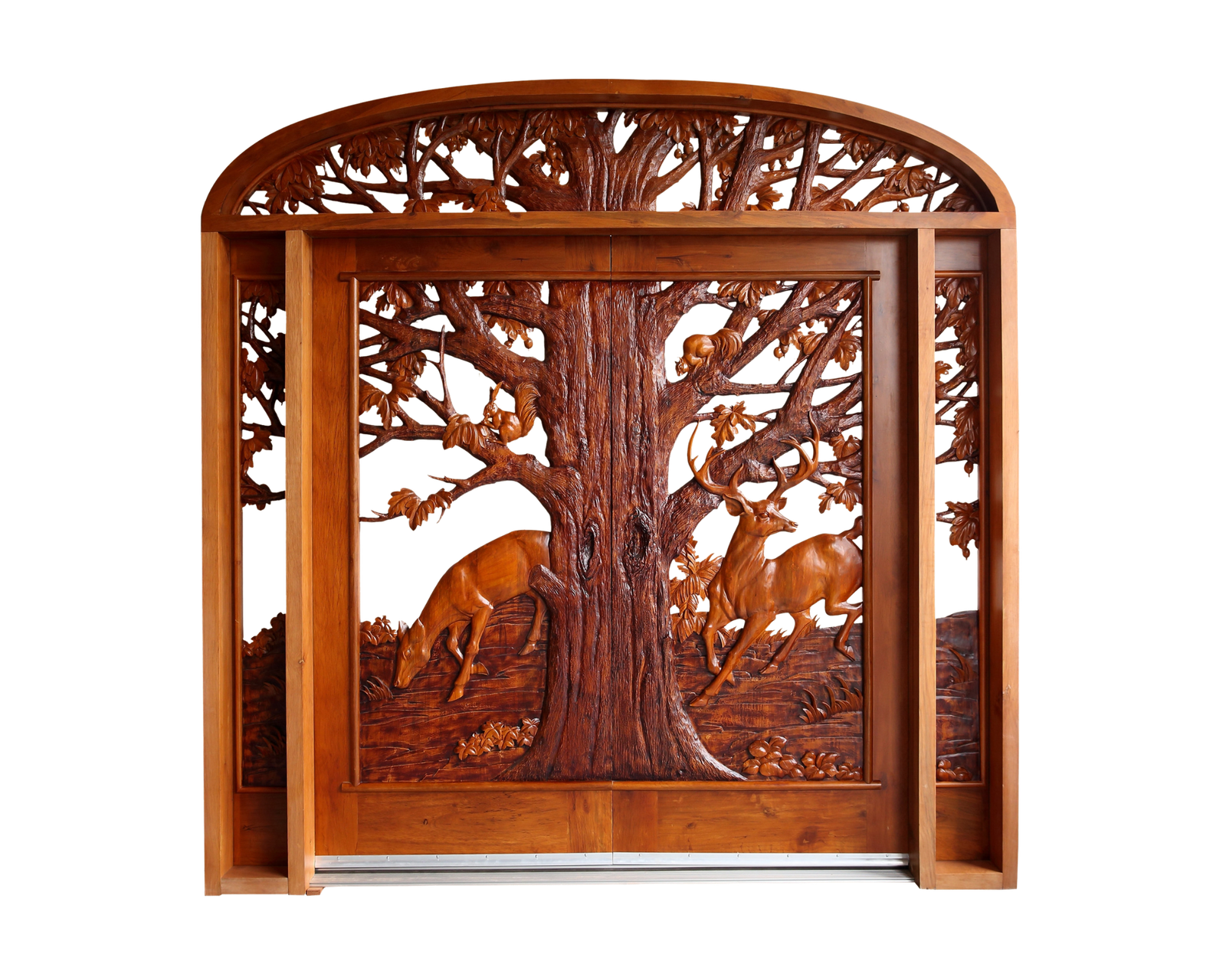 Deer Under Oak Tree Door For A Modern House