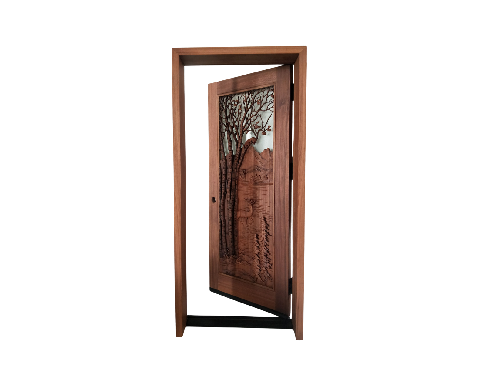 Modern Mountain Home Scenic Front Door As An Entrance