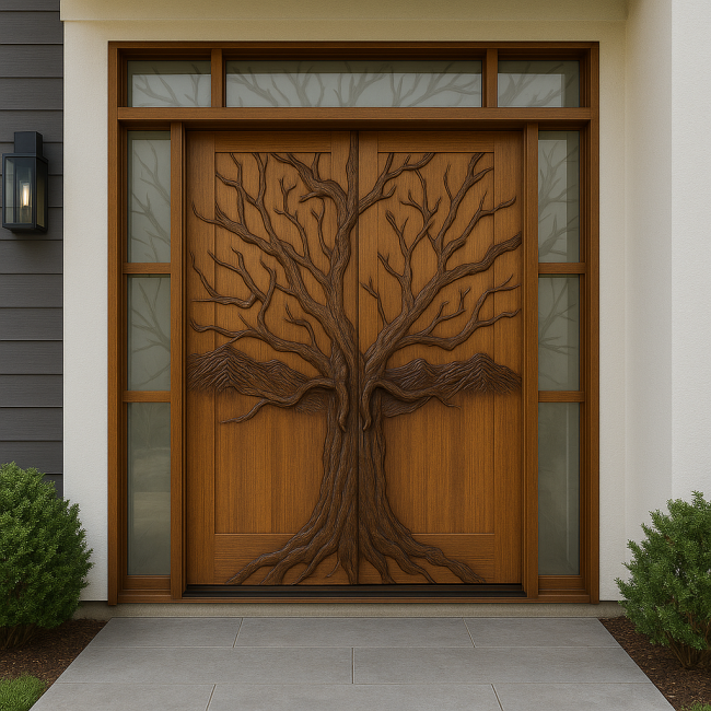 Fine Art Tree Door For A Home (1)