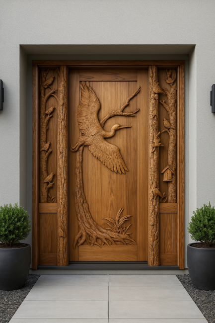 Heron Door For Modern Home (1)
