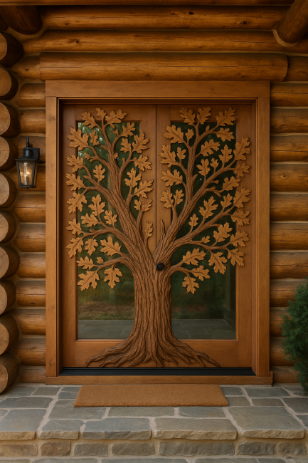 Oak Entry Way For A Cabin Home