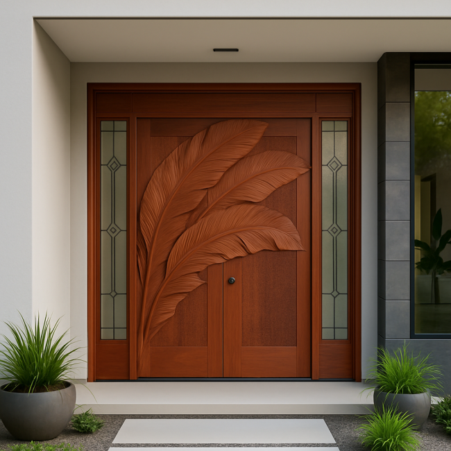 Tropical Breeze Door For A Contemporary Home (1)